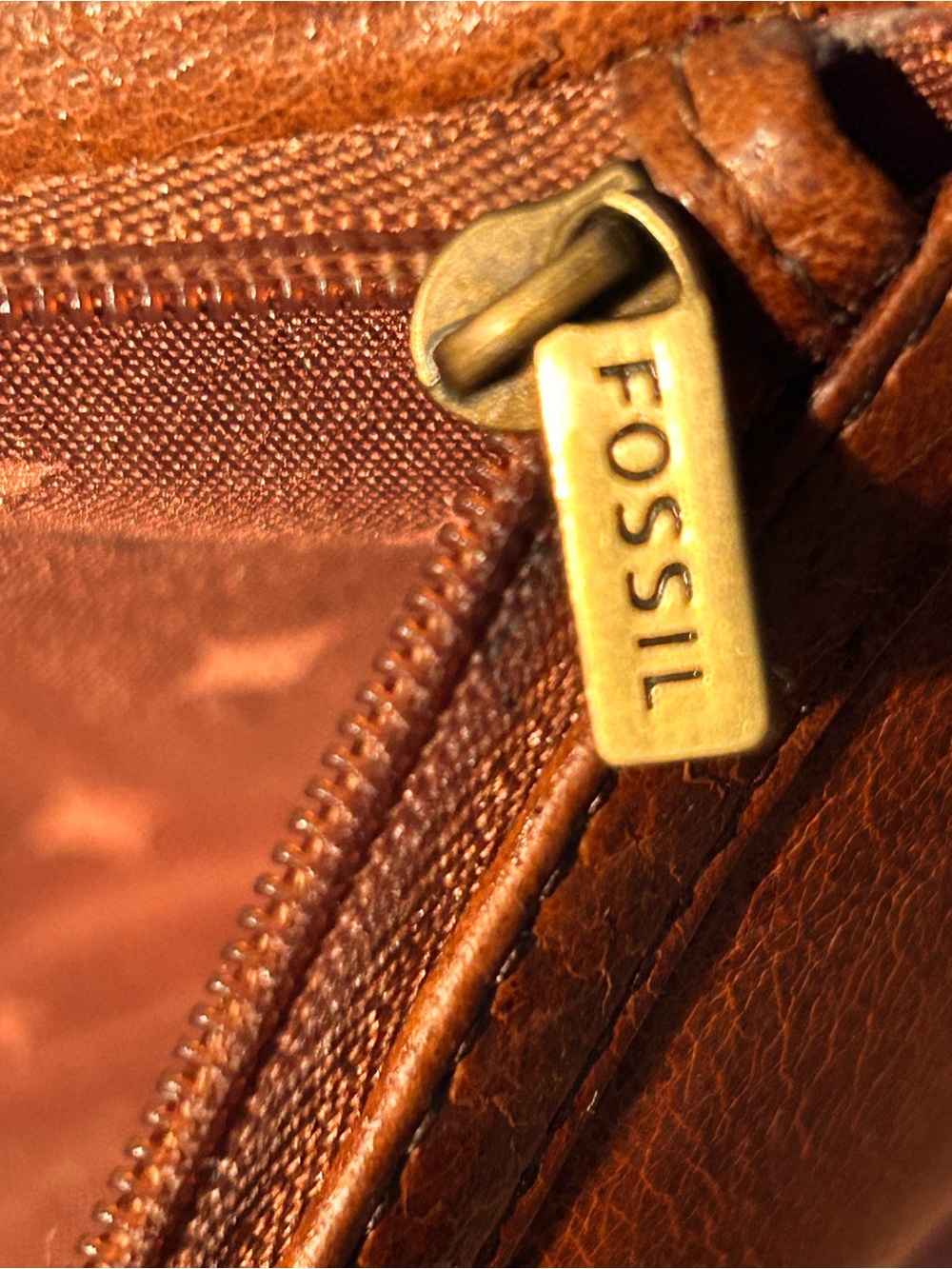 Fossil Brown leather wallet “Long live Vintage” - Picture 11 of 17